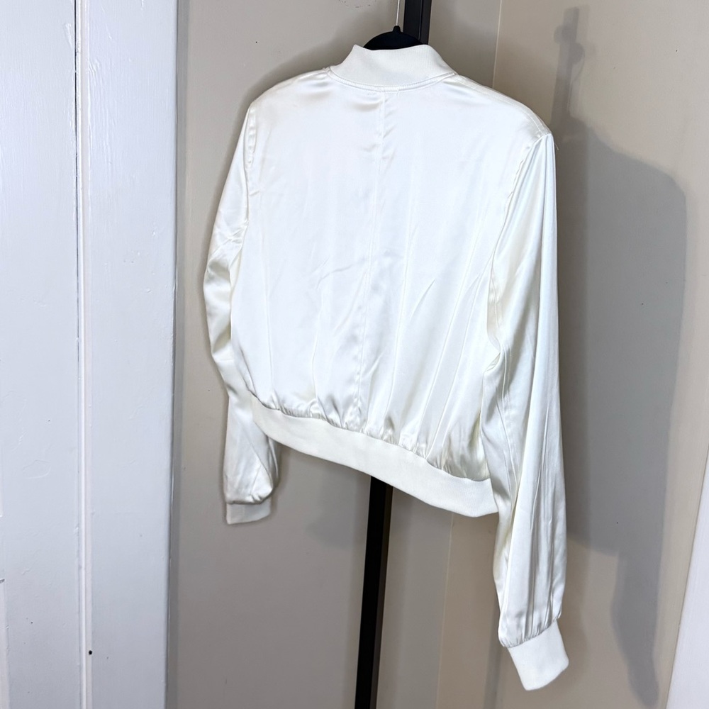 Rachel Zoe Ivory Bomber Jacket - Picture 11 of 13